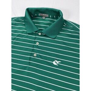 Peter Millar Summer Comfort Polo Prairie Dunes Green/White Striped Men's Large
